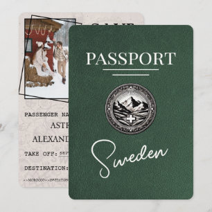 Grünes Schweden Pass Rettet das Datum Save The Date