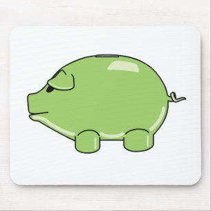 Grünes Schwein Mousepad