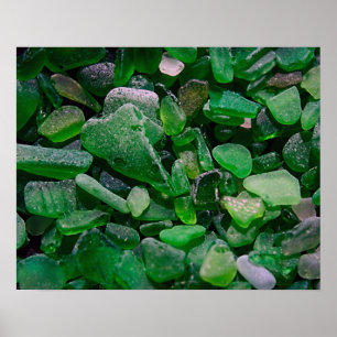 Grünes Seaglass Poster