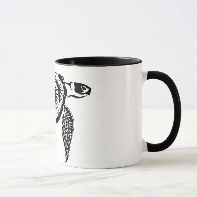 Grünes Seeschildkröte-Tasse Tasse (Rechts)