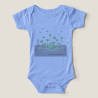 Grünes Serenity-Baby-T-Shirt – Sanfte florale Harm