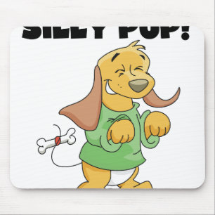 Grünes Shirt-alberner Welpe Mousepad