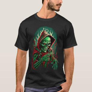 Grünes Skelett  Untote Tod Okkult Goth Skelett T-Shirt