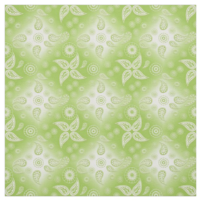 Grünes Sommermuster Paisleys Stoff (Muster)