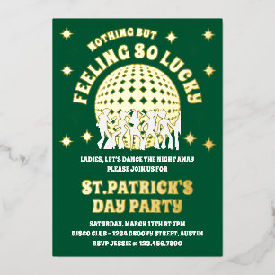 Grünes St. Patrick's Day Party - Glück gehabt Folieneinladung