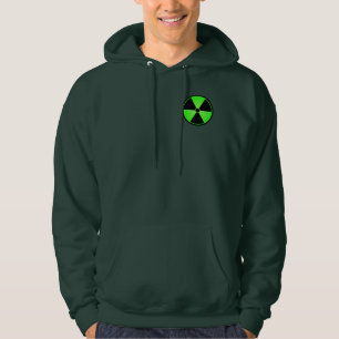 Grünes Strahlungs-Symbol Hoodie