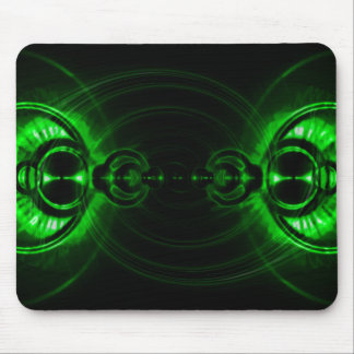 Grünes Strudel-Linse-Aufflackern Mousepad