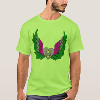 Grünes Sufi Winged Herz T-Shirt