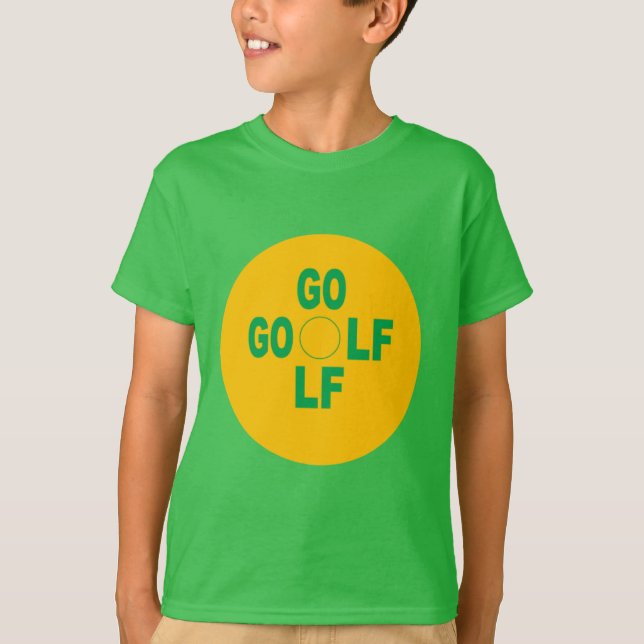 Grünes T-Shirt Kinder Sport GOLF (Vorderseite)