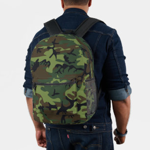 Grünes Tarnmuster, Militärisches Muster, Armee Bedruckter Rucksack