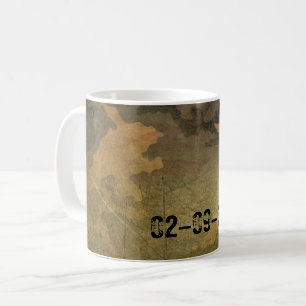 Grünes Tarnmuster Vintag V2.0 Kaffeetasse