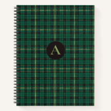 Grünes Tartan-Monogramm