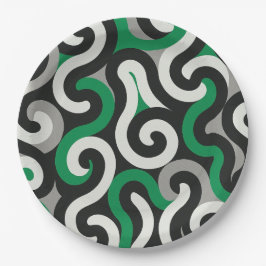 Grünes Team Pappteller