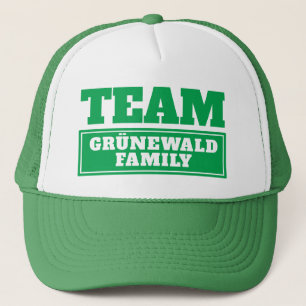 Grünes Team personalisierter Teamname oder Familie Truckerkappe