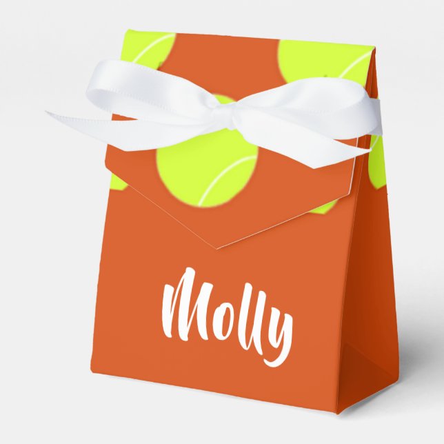 Grünes Tennisball-Orange Geschenkschachtel (Vorderseite)