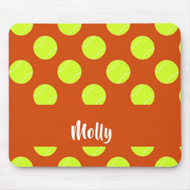 Grünes Tennisball-Orange Mousepad (Vorne)