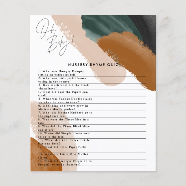 Grünes Terracotta Aquarell Babydusche Flyer (Vorne)