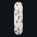 Grünes Terracotta-Kakteen-Spritzer-Muster Skateboard<br><div class="desc">Dieses moderne, niedliche und künstlerische Muster ist perfekt für die Sommersaison. Es ist mit einem handgemalten Aquarell-Grün, Terrakotta-Orange, Schwarz und Weiß-Kakteen-Sukkulentmuster ausgestattet. Es ist künstlerisch, trendig, cool und einzigartig.***WICHTIGE ANMERKUNG: Für individuelle Designanfragen wie z.B. passende Produktanfragen, Farbänderungen, Platzierungsänderungen oder andere Änderungswünsche klicken Sie bitte auf den Button "MESSAGE" oder senden...</div>