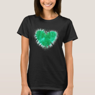 Grünes Tie Dye Hör Valentinstag St Patricks Day Fr T-Shirt