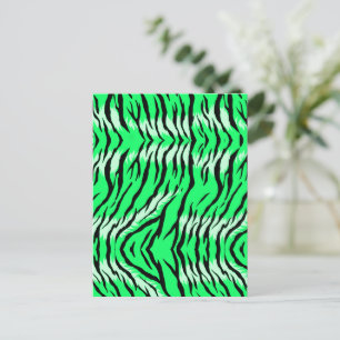 Grünes Tiger-Tierhaut-Musterdesign  Postkarte