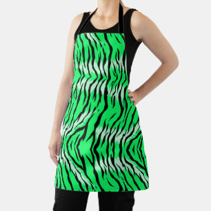 Grünes Tiger-Tierhaut-Musterdesign  Schürze