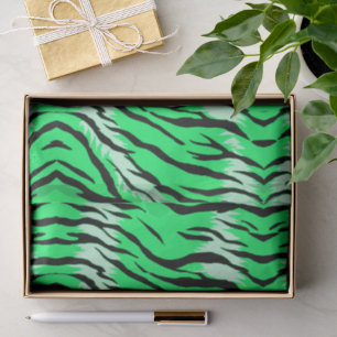 Grünes Tiger-Tierhaut-Musterdesign Seidenpapier