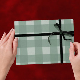 Grünes traditionelles Weihnachten - Kariertes Stre Geschenkpapier