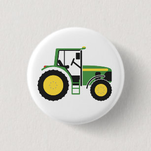 Grünes Traktor-Abzeichen Button