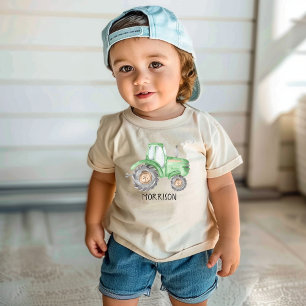 Grünes Traktor-Kindert-Shirt Kleinkind T-shirt