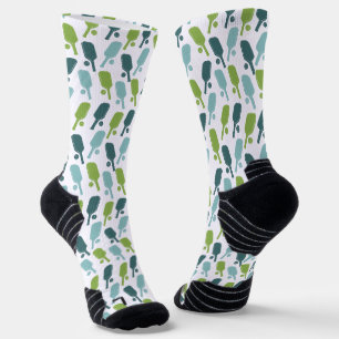 Grünes und blaues Pickleball-Muster Socken
