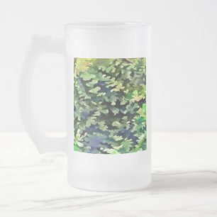 Grünes und Blaues Tarnmuster Mattglas Bierglas