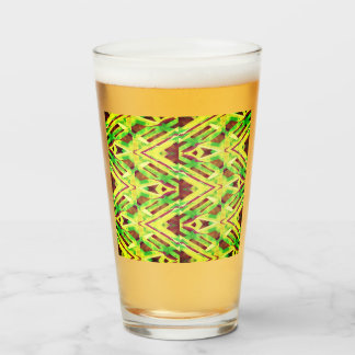 Grünes und braunes Muster Glas