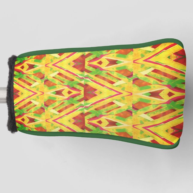Grünes und braunes Muster Golf Headcover (Vorderseite)