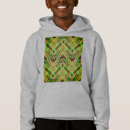 Grünes und braunes Muster Hoodie