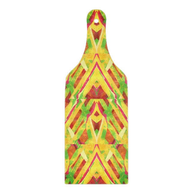 Grünes und braunes Muster Schneidebrett (Vorderseite)