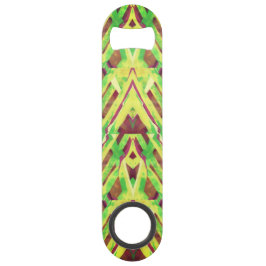Grünes und braunes Muster Speed Flaschenöffner