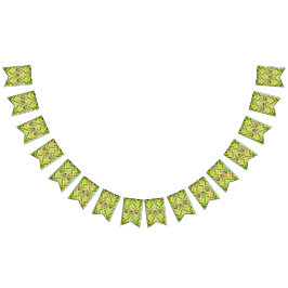 Grünes und braunes Muster Wimpelkette