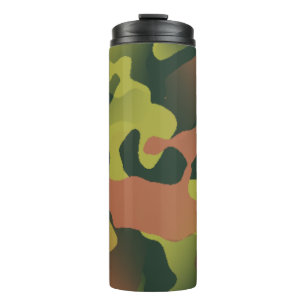 Grünes und braunes Tarnmuster Thermosbecher