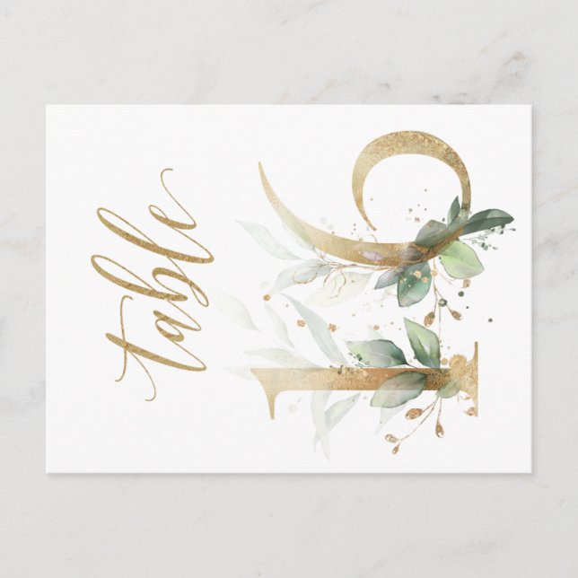 Grünes und goldenes Blattwerk, Tabelle 16, Tischnu Postkarte (Vorderseite)