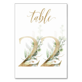 Grünes und goldenes Blattwerk, Tabelle 22, Tischnu Tischnummer