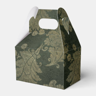 Grünes und goldenes Vintage-Damaskus Geschenkschachtel