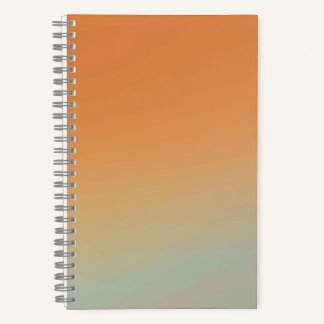 Grünes und oranges Ombre-Notizbuch Notizbuch