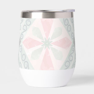 Grünes und rosa pastellfarbenes Diamantmuster