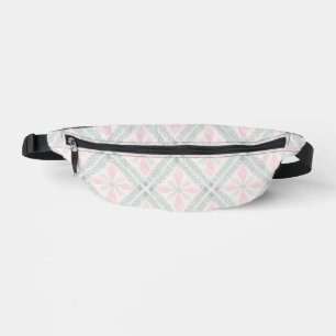 Grünes und rosa pastellfarbenes Diamantmuster Bauchtasche