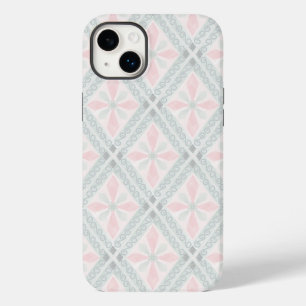 Grünes und rosa pastellfarbenes Diamantmuster Case-Mate iPhone 14 Plus Hülle