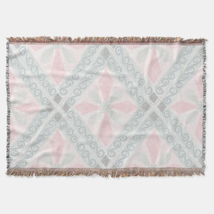 Grünes und rosa pastellfarbenes Diamantmuster Decke