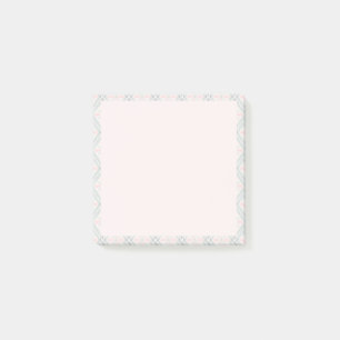 Grünes und rosa pastellfarbenes Diamantmuster Post-it Klebezettel