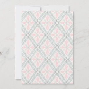 Grünes und rosa pastellfarbenes Diamantmuster Save The Date