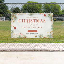 Grünes und rotes minimalistisches Weihnachts-Sale  Banner