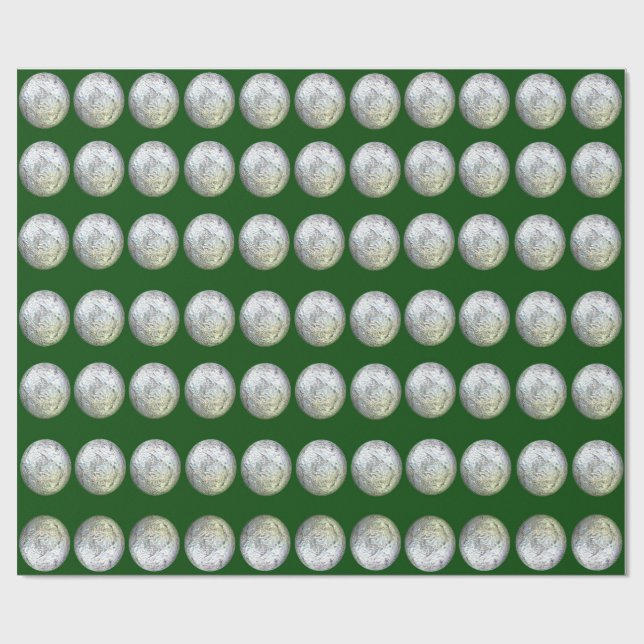 Grünes und Silberverschleißpapier Geschenkpapier (Flach)